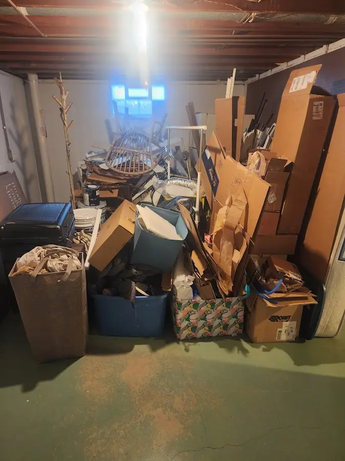 Roll-off dumpster container at job site for Roll Off Dumpster Rental in Netcong